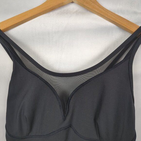 LOVESOFT Black Bodysuit with Mesh Cutouts and Criss-cross Straps - Picture 4 of 10